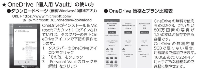 OneDrive「個人用 Vault